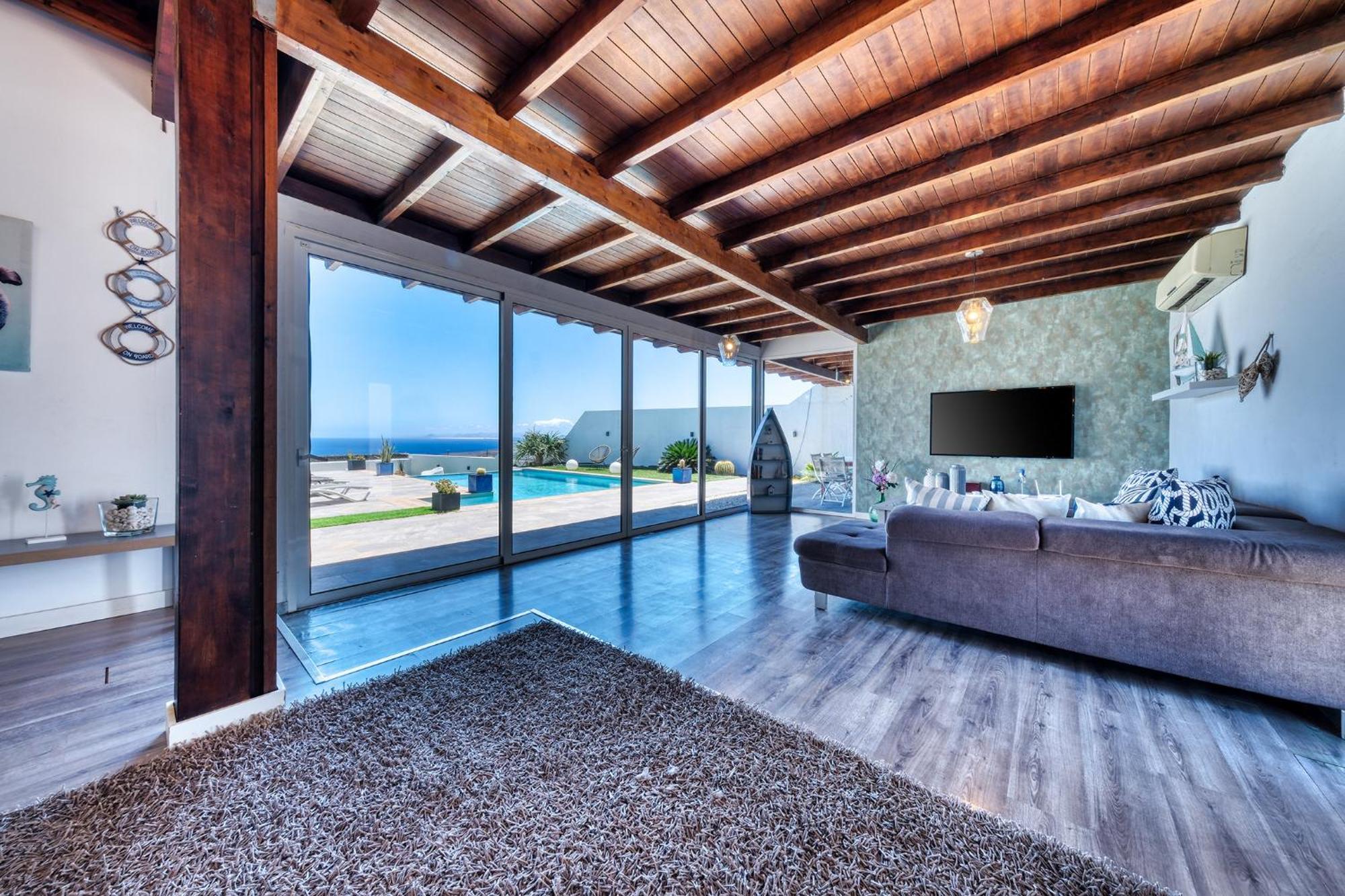 Villa Macher Piscina Y Bar Piscina Тиас Экстерьер фото