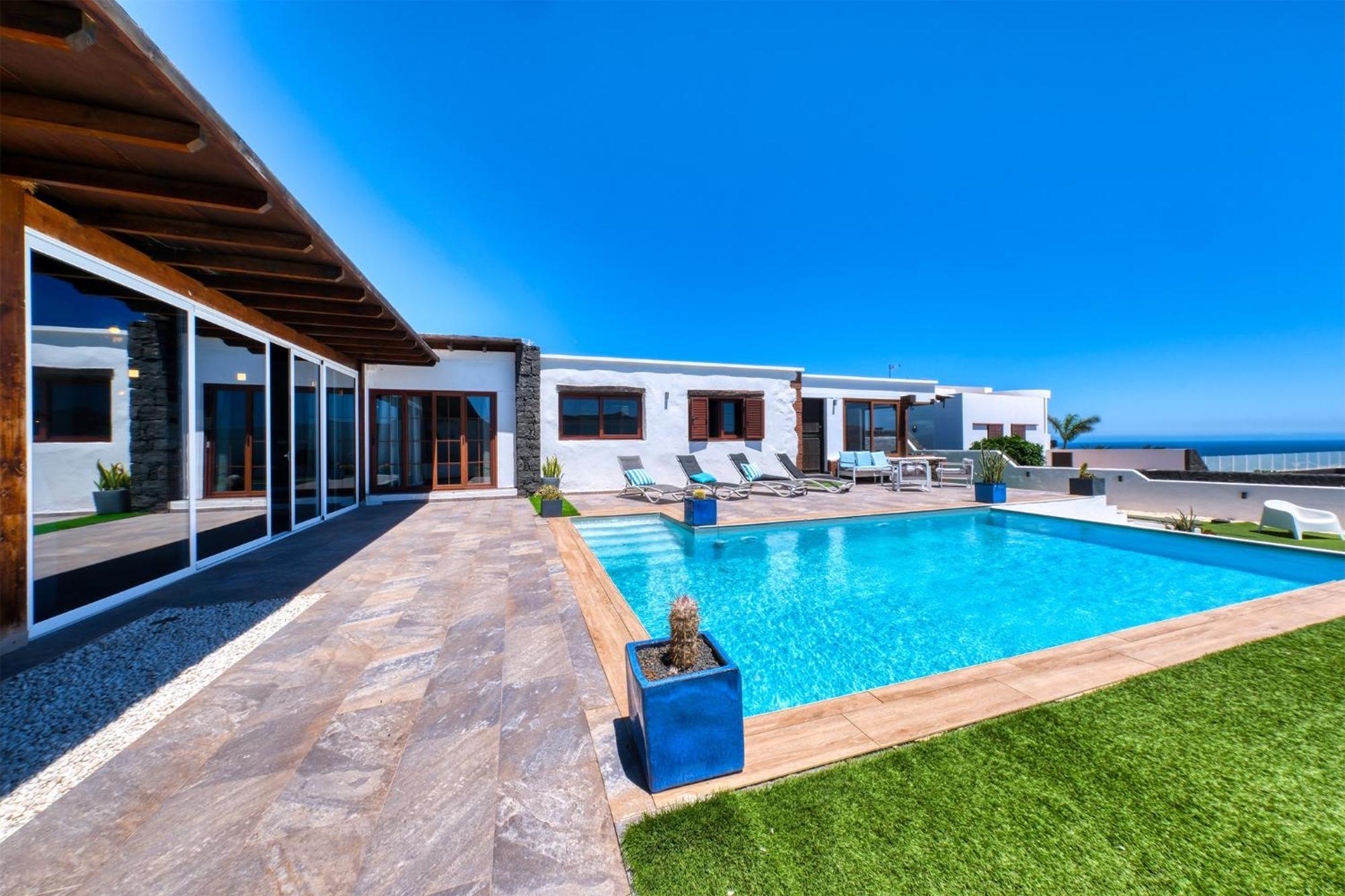 Villa Macher Piscina Y Bar Piscina Тиас Экстерьер фото